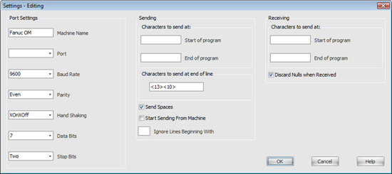 Fanuc 0 Settings